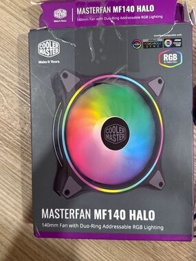Cooler Master MasterFan MF140 Halo RGB Case Fan - Rainbow